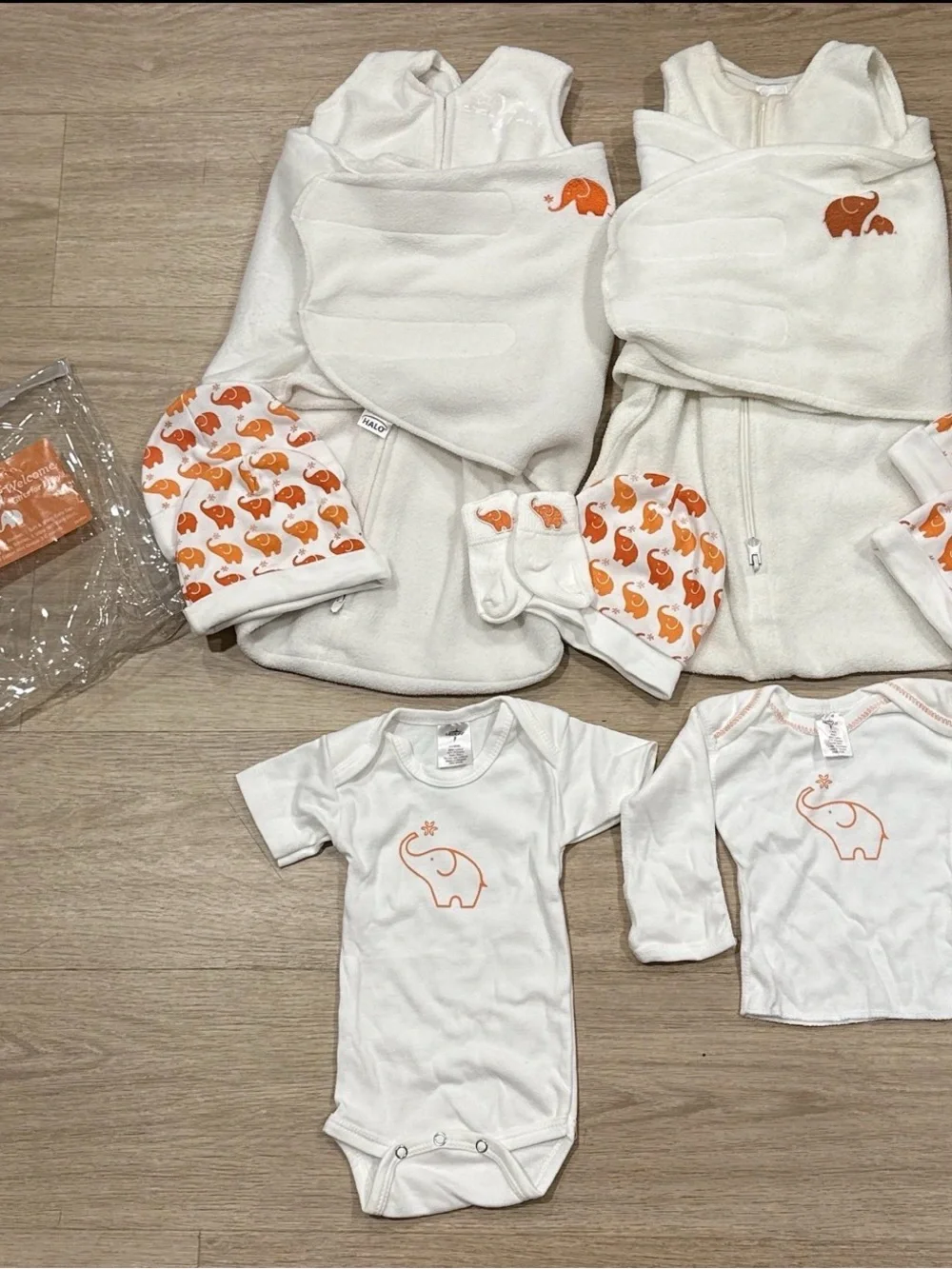 HALO SleepSack Swaddles baby shirt onesie cap socks bundle set